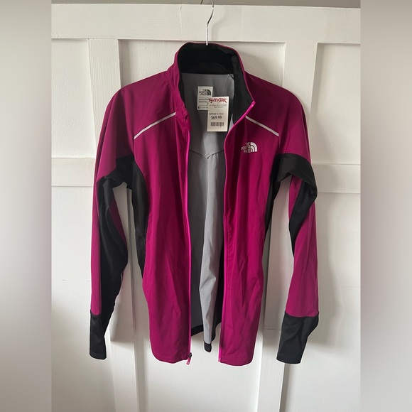 North face Limited Edition women’s jacket magenta black zip up flash dry NWT - Picture 8 of 16